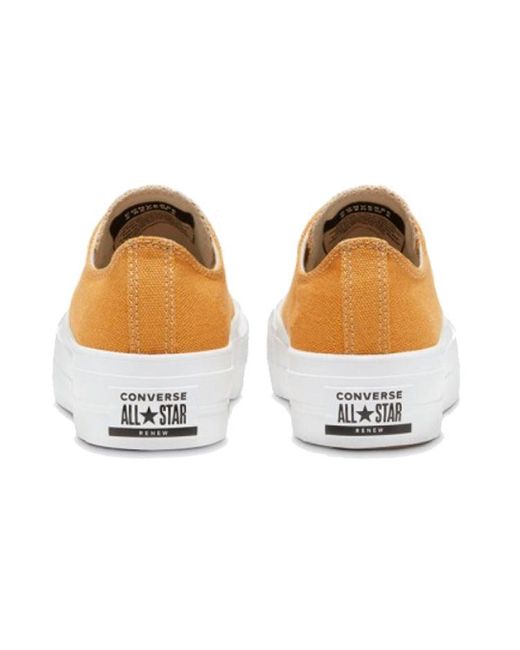 Converse Orange (Wmns) Renew Cotton Chuck Taylor All Star Platform Low 'Sunflower'