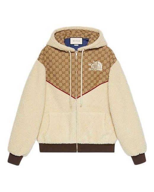 Gucci Natural The North Face X Gg Canvas Shearling Jacket '' for men