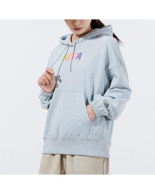 PUMA Blue Downtown Logo Hoodie