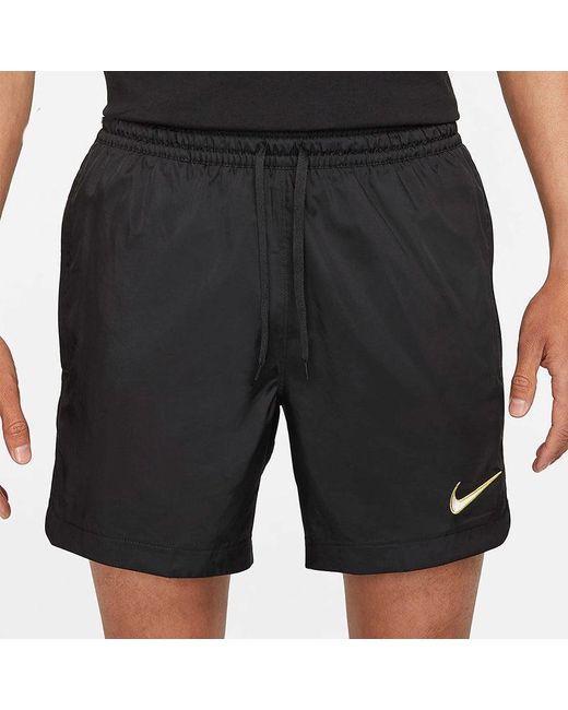 Nike Black F.C. Soccer/Football Athleisure Casual Sports Lightweight Woven Shorts for men