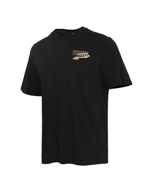PUMA Black Team Graphic T-Shirt for men