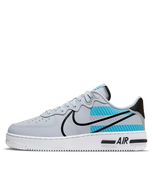 Nike Blue X 3M Air Force 1 React Lx 'Pure Platinum Baltic' for men