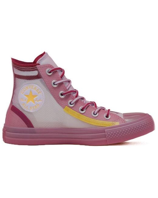 Converse Purple (Wmns) Translucent Mesh Utility Chuck Taylor All Star Rose