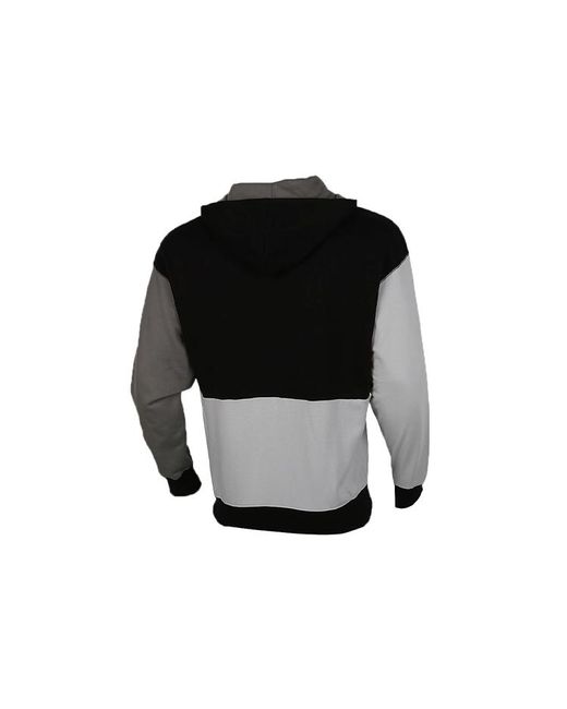 PUMA Black Cardigan Hooded Colorblock Logo Jacket for men