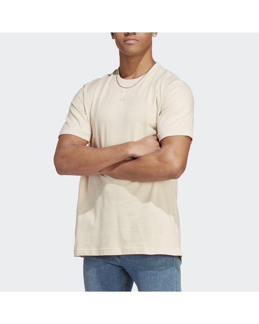 Adidas White Adida All Zn Hort Leeve T-hirt for men