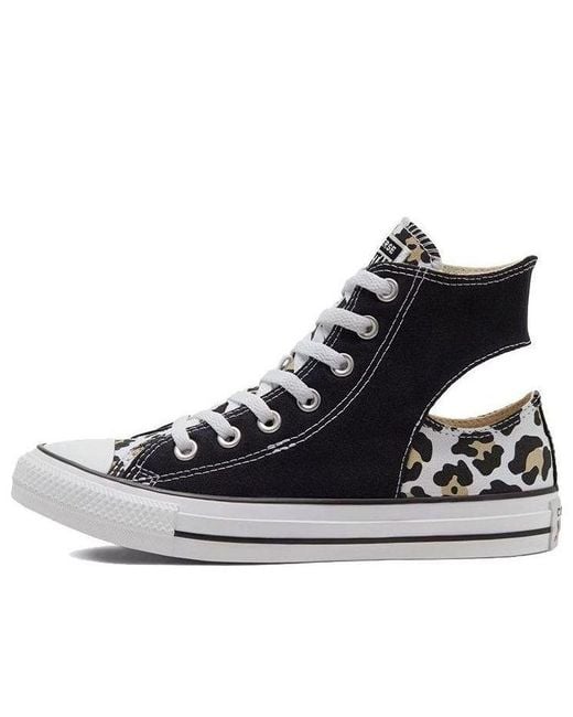 Converse Black Twisted Upper Chuck Taylor All Star Leopard' for men