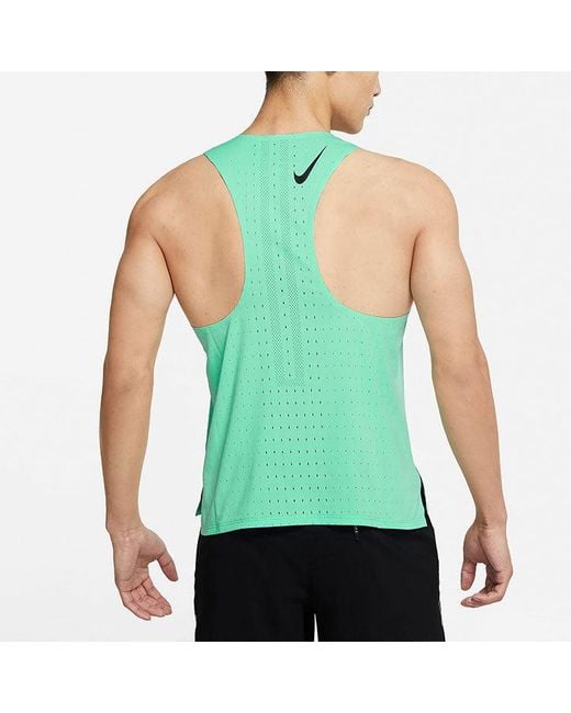 Nike Green Aeroswift Breathable Training Sports Running Vest for men