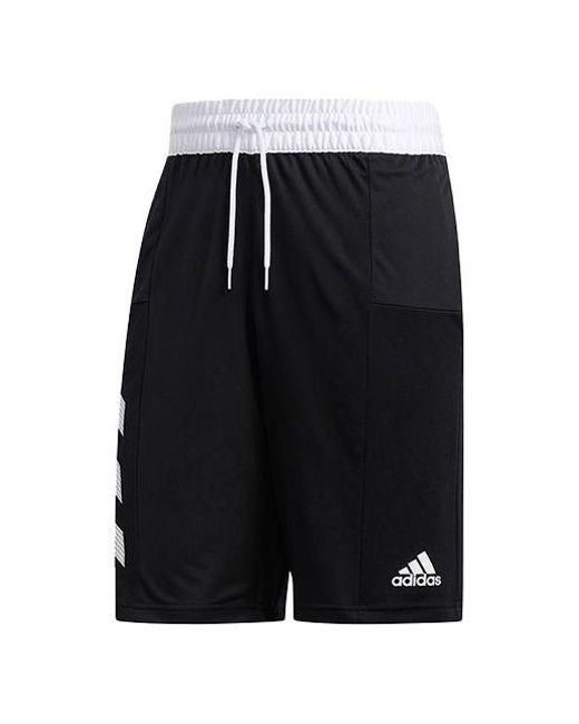 Adidas Black Spt 3S Short Basketball Shorts for men