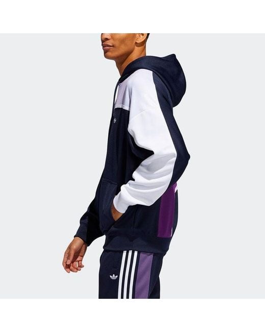 Adidas Blue Originals Colorblock Casual Sports Gradient Pullover for men
