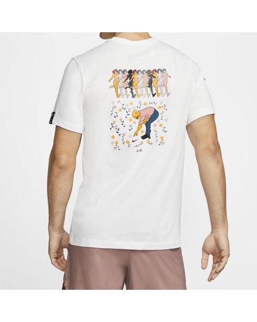 Nike White Dry-Fit Funny Printing Short Sleeve for men