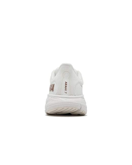 Hoka One One White (Wmns) Arahi 7 'Blanc De Blanc Rose'