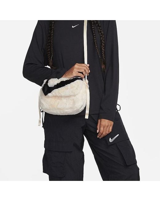 Nike Natural Sportswear Futura 365 Faux Fur Crossbody Bag 1L 'Guava Ice'