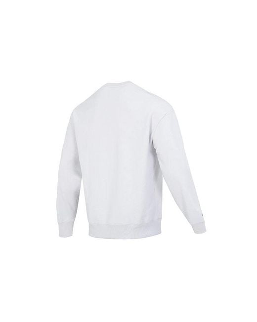 PUMA White Team Badge Crew Sweater for men