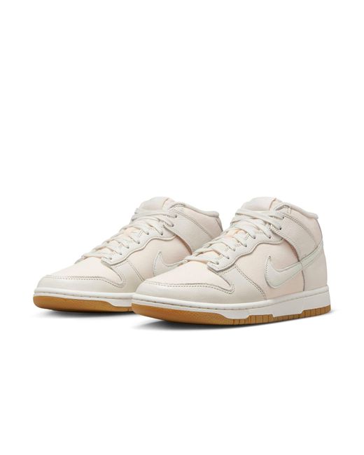 Nike White Dunk Mid 'Canvas Light Orewood Gum' for men