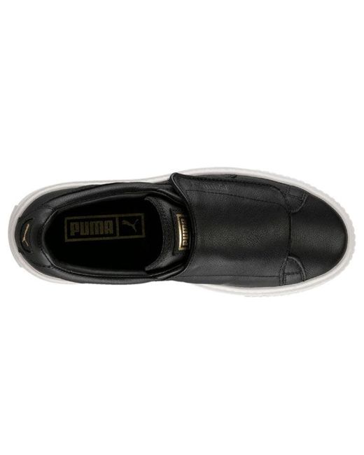 PUMA Black (Wmns) Basket Platform Big Strap