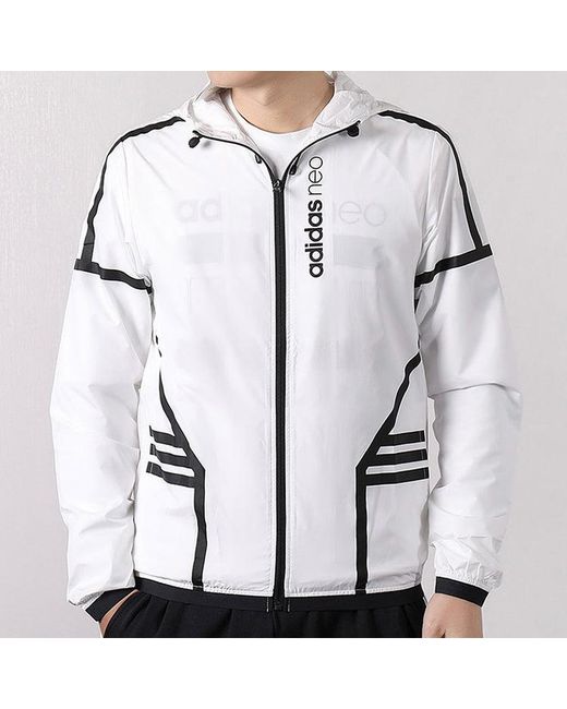Adidas White Neo Casual Windproof Cozy Jacket for men