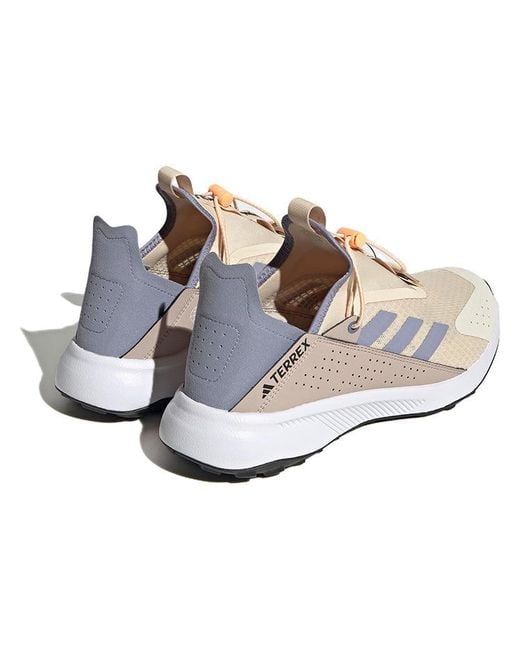 Adidas White Terrex Voyager 21 Slip-On Heat.Rdy Travel Shoes 'Sand Strata' for men