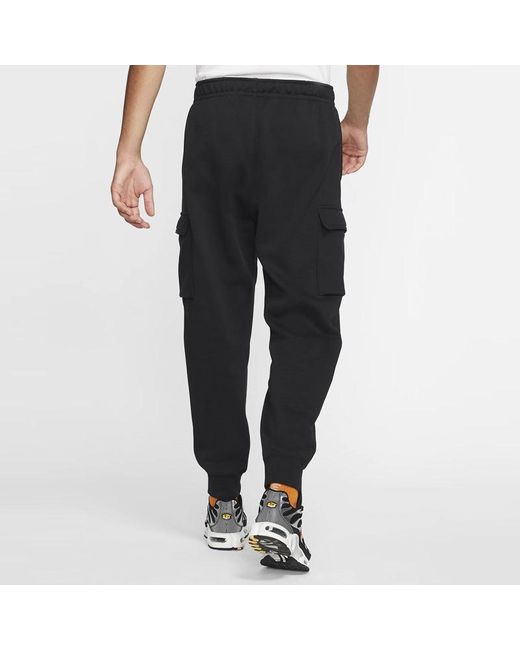 Nike Black Nsw Club Cargo Joggers for men