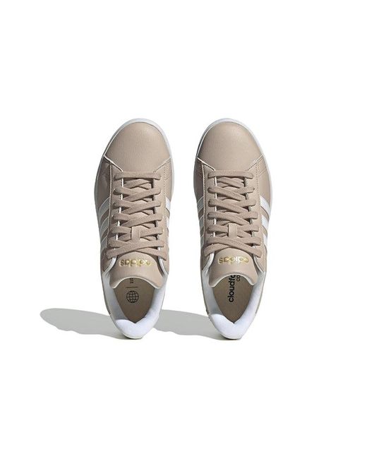 Adidas White (Wmns) Grand Court Cloudfoam 'Wonder Taupe'
