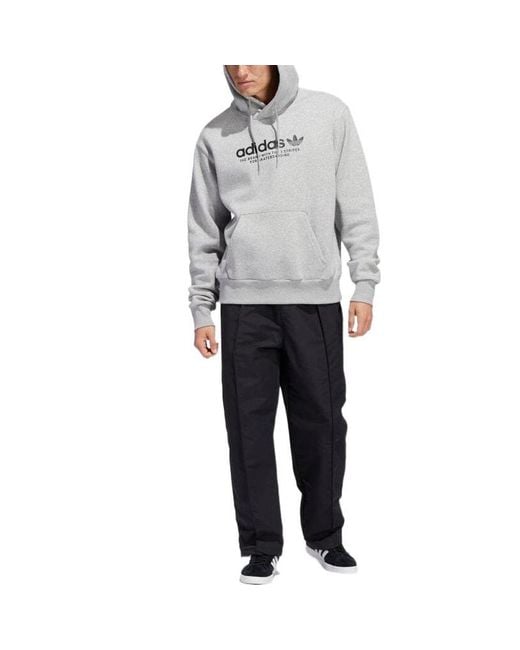 Adidas Gray Originals Skateboarding 4.0 Logo Hoodie 'Medium Heather' for men