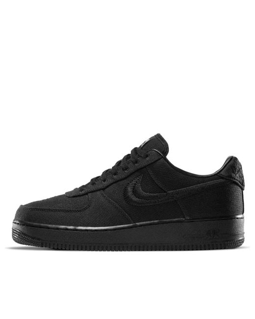 Nike Black X Stussy Air Force 1 Low 'Triple' for men
