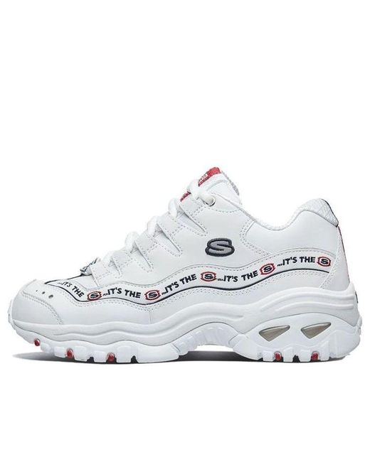 Skechers White (Wmns) D Lites Leisure Shoes Gs