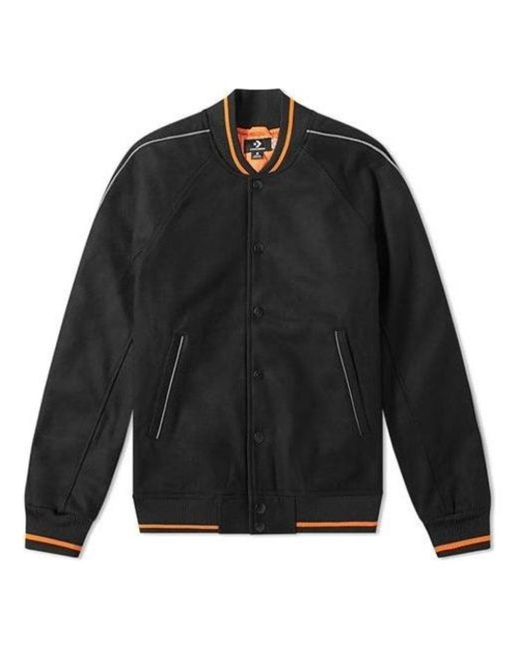 Converse Black X Vince Staples Insulated Varsity Jacket for men