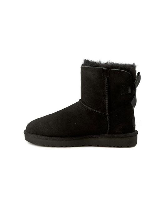 Ugg Black (Wmns) Mini Bailey Bow Ii Classic Fleece Lined
