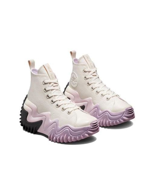 Converse White Run Star Motion Platform Ombre 'Egret Pale Amethyst'