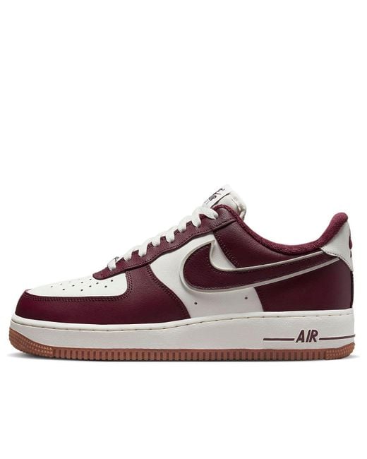 Nike Red Air Force 1 '07 Lv8 'College Pack for men