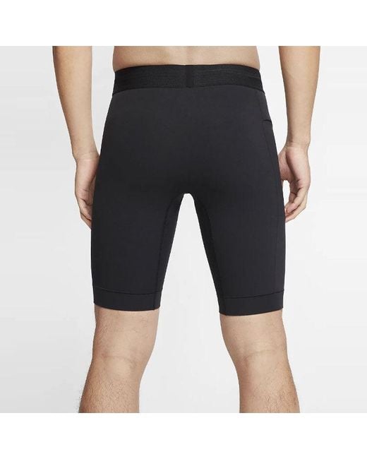 Nike Black Infinalon Yoga Dri-Fit Quick Dry Tight Sports Gym Pants for men