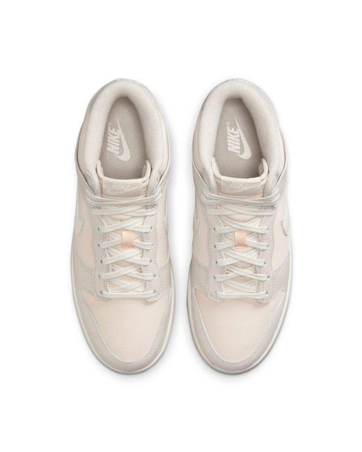 Nike White Dunk Mid 'Canvas Light Orewood Gum' for men