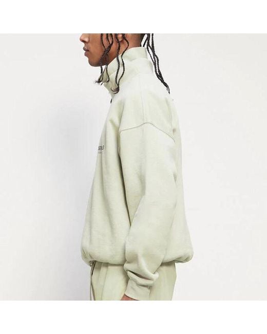 Fear Of God White Fw20 Mock Neck Sweatshirt 'Sage' for men