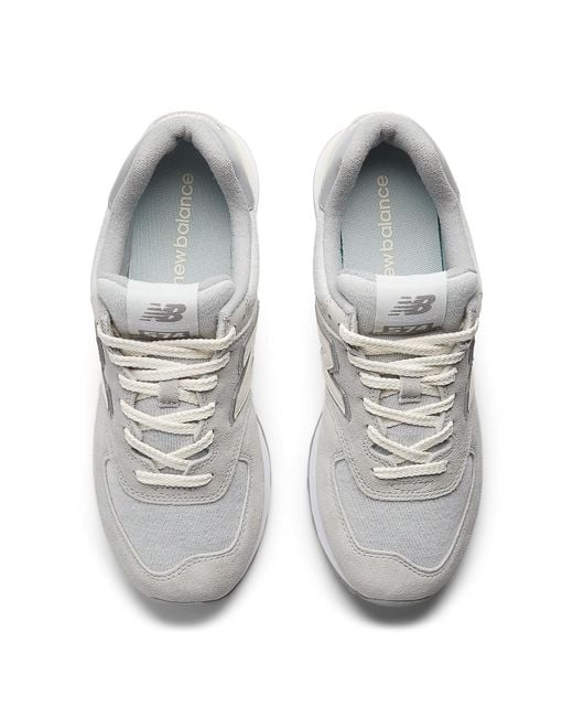 New Balance White 574 Day Concrete' for men