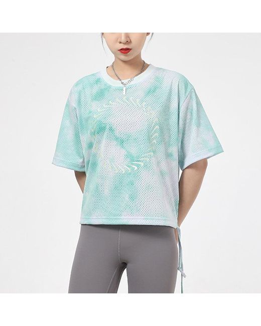 Nike Blue (Wmns) Sportswear Icon Clash Printing Round-Neck