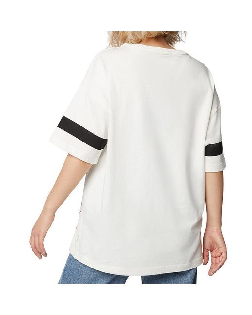 Converse White (Wmns) Renew Alphabet Printing Short Sleeve