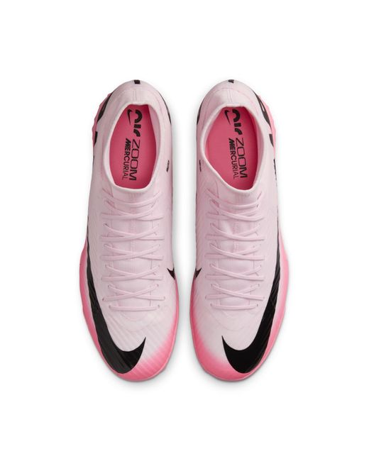 Nike Pink Mercurial Superfly 9 Academy Tf High-Top Soccer Shoes for men
