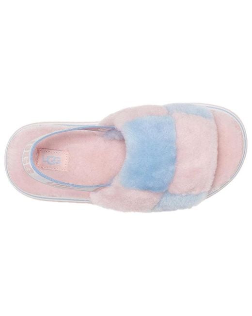 Ugg Blue (Wmns) Disco Checker Slide Thick Sole