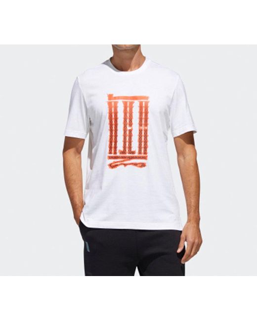 Adidas White Series Athleisure Casual Sports Short Sleeve for men