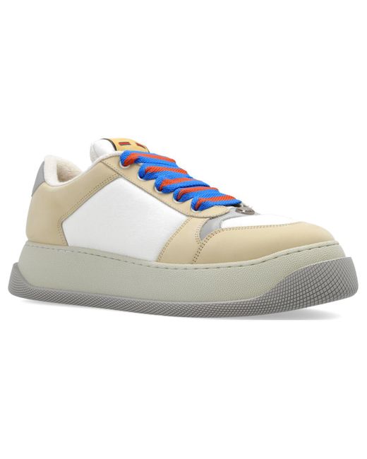 Gucci White Screener Gg Leather Sneakers for men