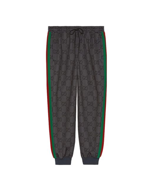 Gucci Gray Jumbo gg jogging Pant With Web for men