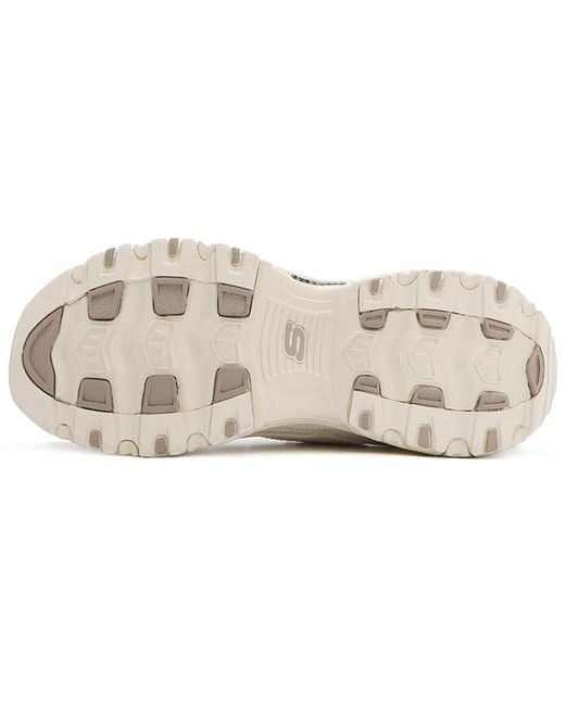 Skechers White (Wmns) D'Lites 1.0 Low Cut Clunky Shoes