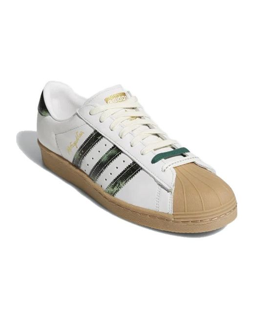 Adidas White Metropolitan X Superstar 80 'Gum Sole' for men
