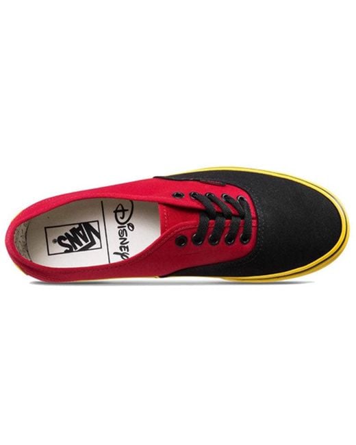 Vans Red Disney X Authentic 'Mickey' for men