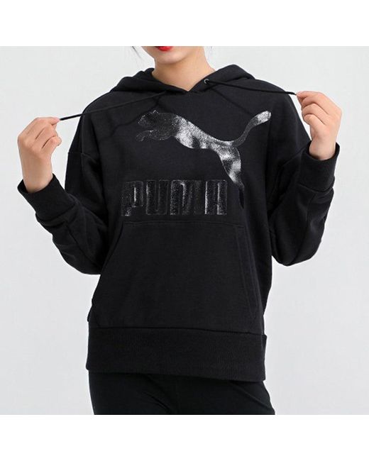 PUMA Black (Wmns) Classics Logo Hoodie