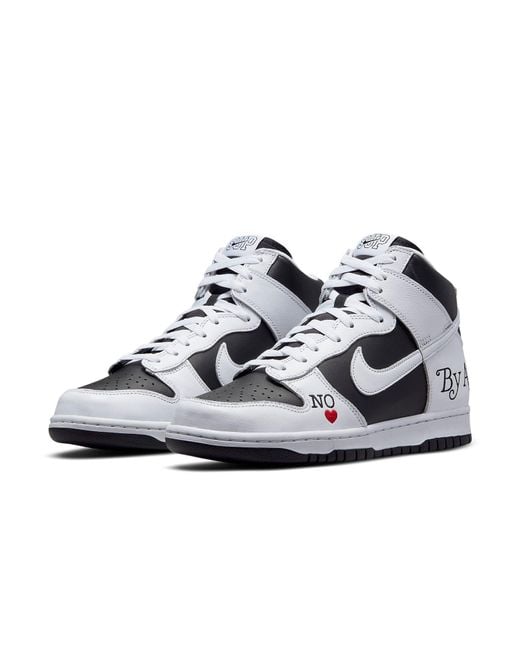 Nike Black X Supreme Sb Dunk High 'By Any Means for men
