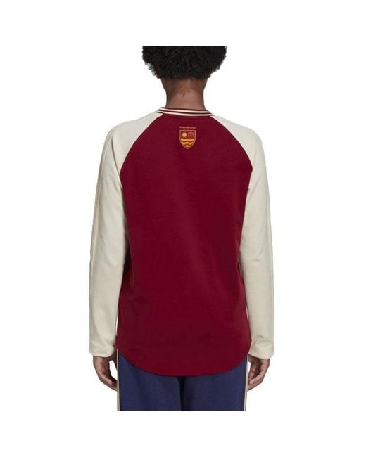 Adidas Red X Wales Bonner Long Sleeves T-Shirt 'Wine' for men