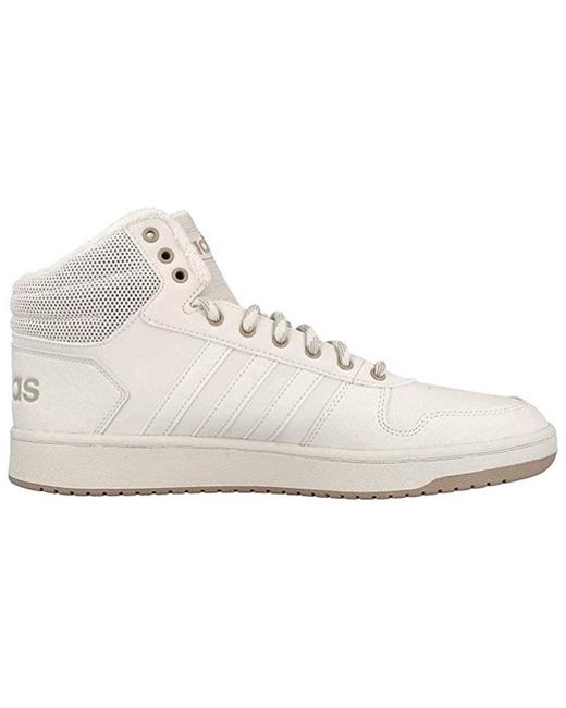 Adidas White Hoops 2.0 Mid for men