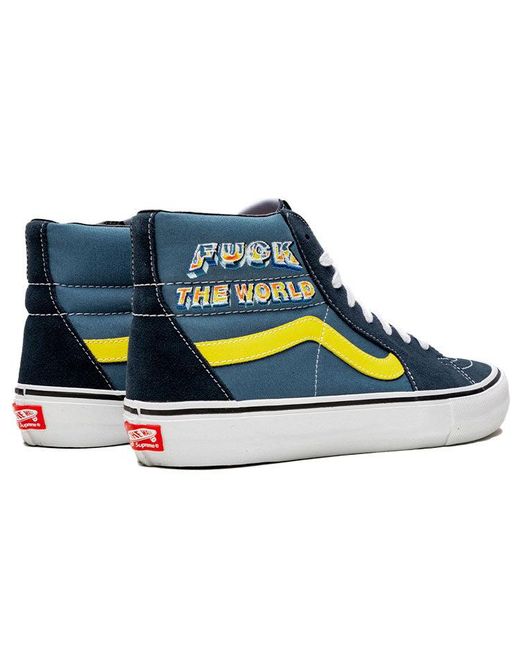 Vans Blue Supreme X Sk8-Hi 'Fuck The World for men