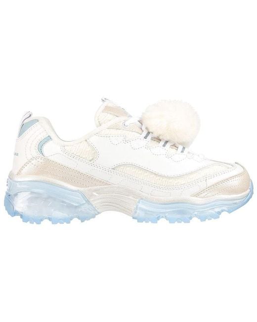 Skechers White (Wmns) D'Lites Crystal-Let It Snow Light'